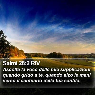 Salmi 28:2 RIV Bible Verse Image