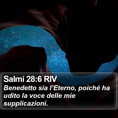Salmi 28:6 RIV Bible Verse Image