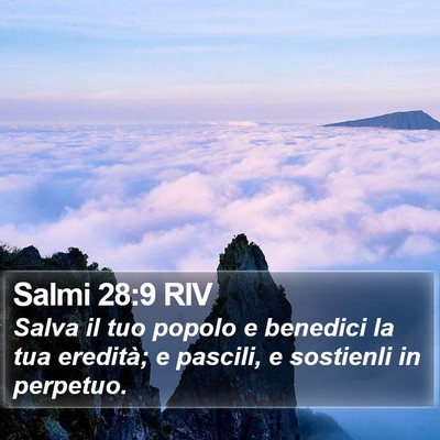 Salmi 28:9 RIV Bible Verse Image