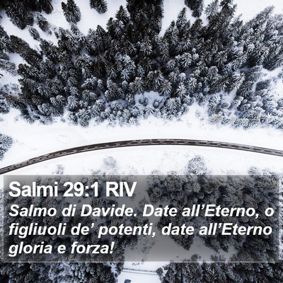 Salmi 29:1 RIV Bible Verse Image