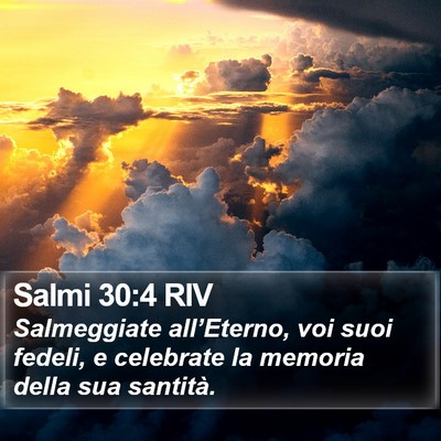 Salmi 30:4 RIV Bible Verse Image