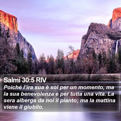 Salmi 30:5 RIV Bible Verse Image