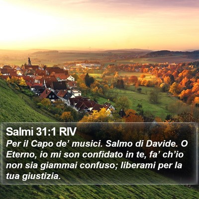 Salmi 31:1 RIV Bible Verse Image