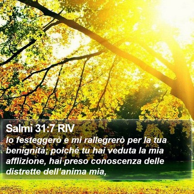 Salmi 31:7 RIV Bible Verse Image