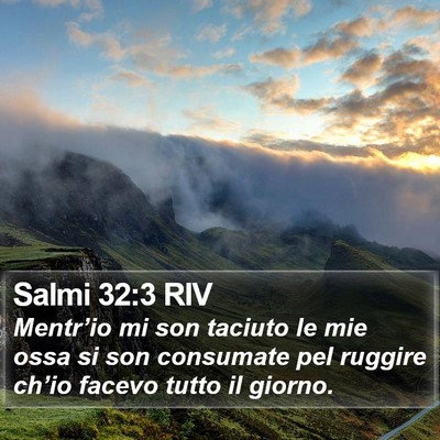 Salmi 32:3 RIV Bible Verse Image