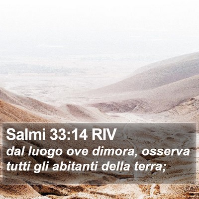Salmi 33:14 RIV Bible Verse Image