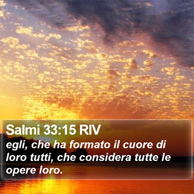 Salmi 33:15 RIV Bible Verse Image