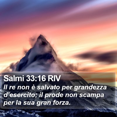 Salmi 33:16 RIV Bible Verse Image