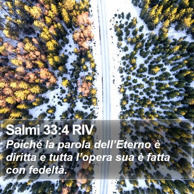 Salmi 33:4 RIV Bible Verse Image