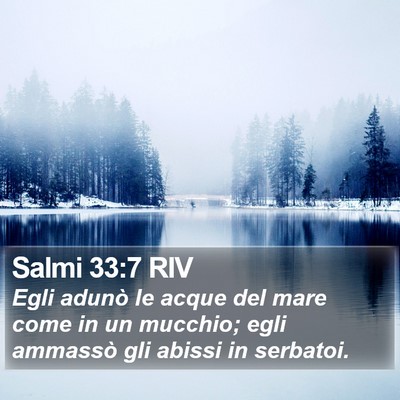Salmi 33:7 RIV Bible Verse Image