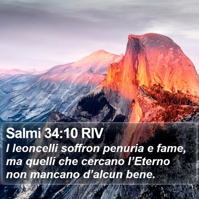 Salmi 34:10 RIV Bible Verse Image