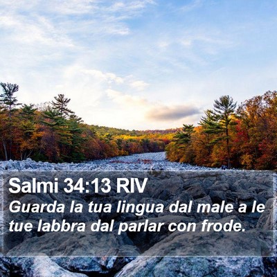 Salmi 34:13 RIV Bible Verse Image