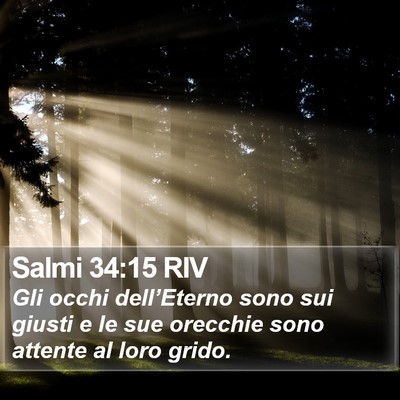 Salmi 34:15 RIV Bible Verse Image