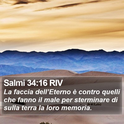 Salmi 34:16 RIV Bible Verse Image