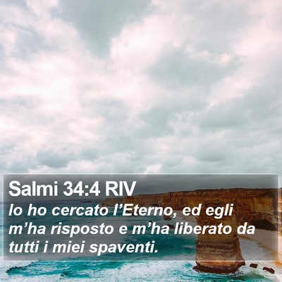 Salmi 34:4 RIV Bible Verse Image