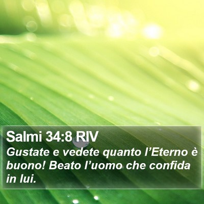 Salmi 34:8 RIV Bible Verse Image