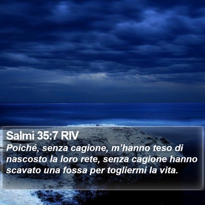 Salmi 35:7 RIV Bible Verse Image
