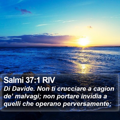Salmi 37:1 RIV Bible Verse Image