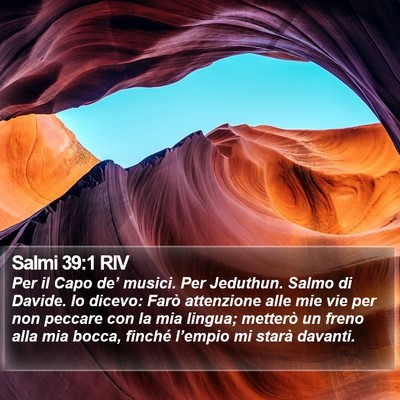 Salmi 39:1 RIV Bible Verse Image