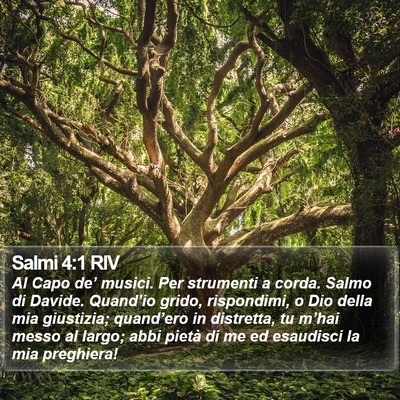 Salmi 4:1 RIV Bible Verse Image