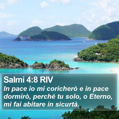 Salmi 4:8 RIV Bible Verse Image