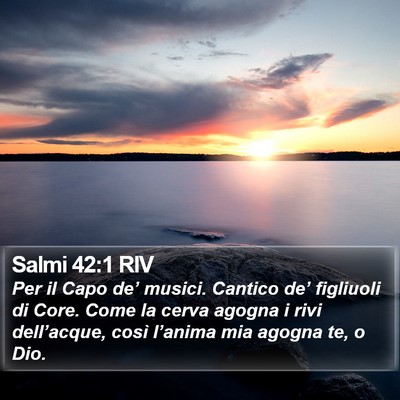 Salmi 42:1 RIV Bible Verse Image