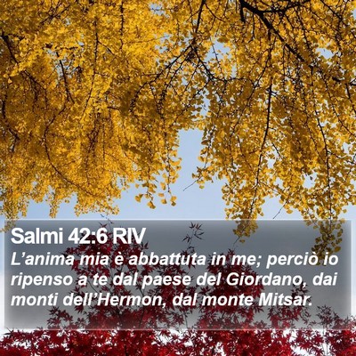 Salmi 42:6 RIV Bible Verse Image
