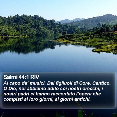 Salmi 44:1 RIV Bible Verse Image
