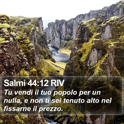 Salmi 44:12 RIV Bible Verse Image