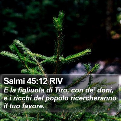 Salmi 45:12 RIV Bible Verse Image