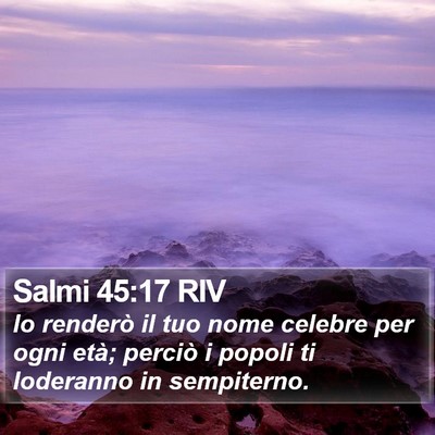 Salmi 45:17 RIV Bible Verse Image