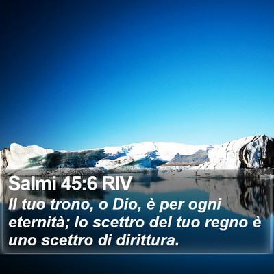 Salmi 45:6 RIV Bible Verse Image
