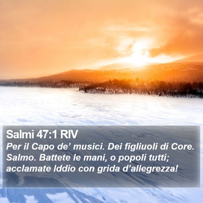 Salmi 47:1 RIV Bible Verse Image