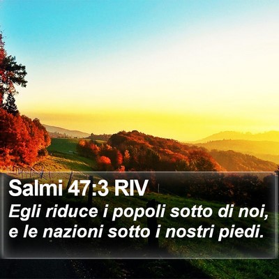 Salmi 47:3 RIV Bible Verse Image