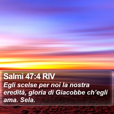 Salmi 47:4 RIV Bible Verse Image