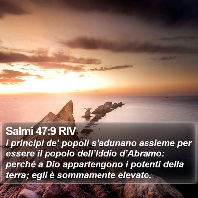 Salmi 47:9 RIV Bible Verse Image