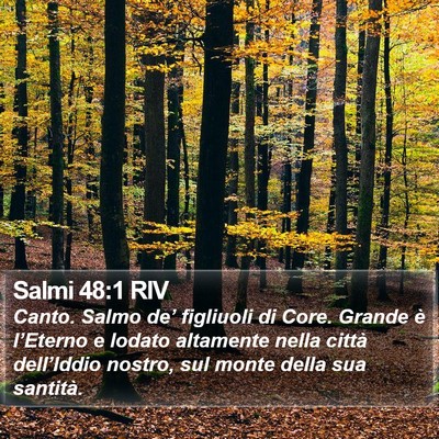Salmi 48:1 RIV Bible Verse Image