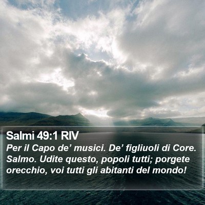 Salmi 49:1 RIV Bible Verse Image