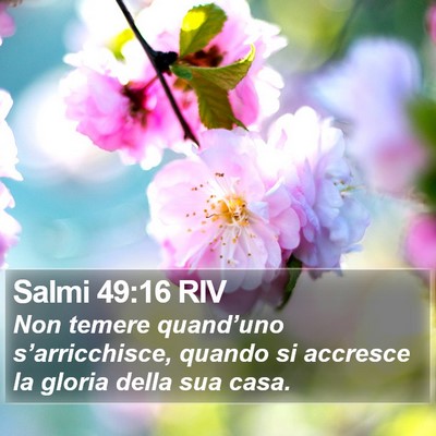 Salmi 49:16 RIV Bible Verse Image