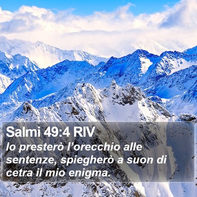 Salmi 49:4 RIV Bible Verse Image