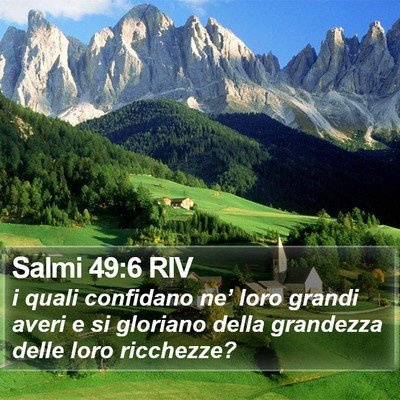 Salmi 49:6 RIV Bible Verse Image