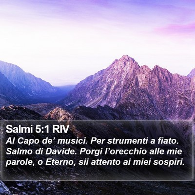 Salmi 5:1 RIV Bible Verse Image