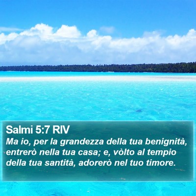 Salmi 5:7 RIV Bible Verse Image