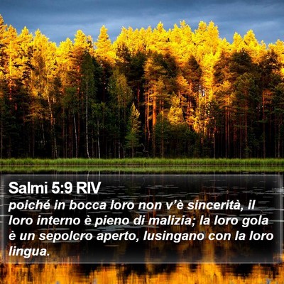 Salmi 5:9 RIV Bible Verse Image