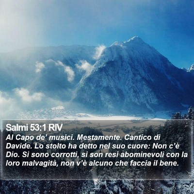 Salmi 53:1 RIV Bible Verse Image