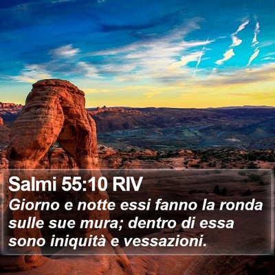 Salmi 55:10 RIV Bible Verse Image