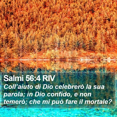 Salmi 56:4 RIV Bible Verse Image