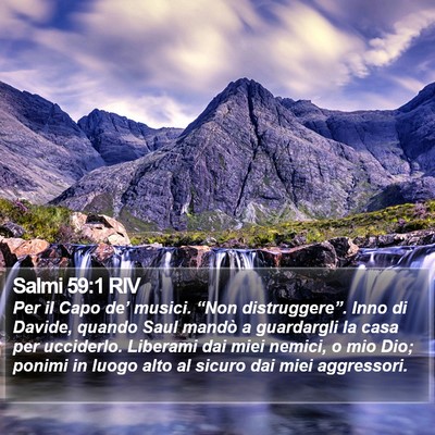 Salmi 59:1 RIV Bible Verse Image
