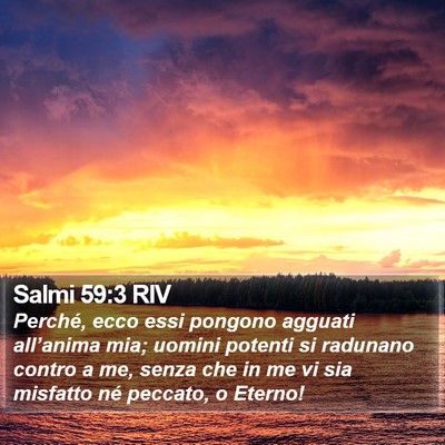 Salmi 59:3 RIV Bible Verse Image