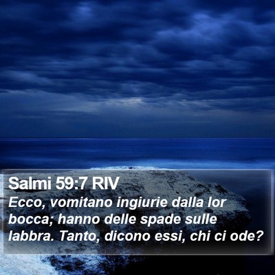 Salmi 59:7 RIV Bible Verse Image